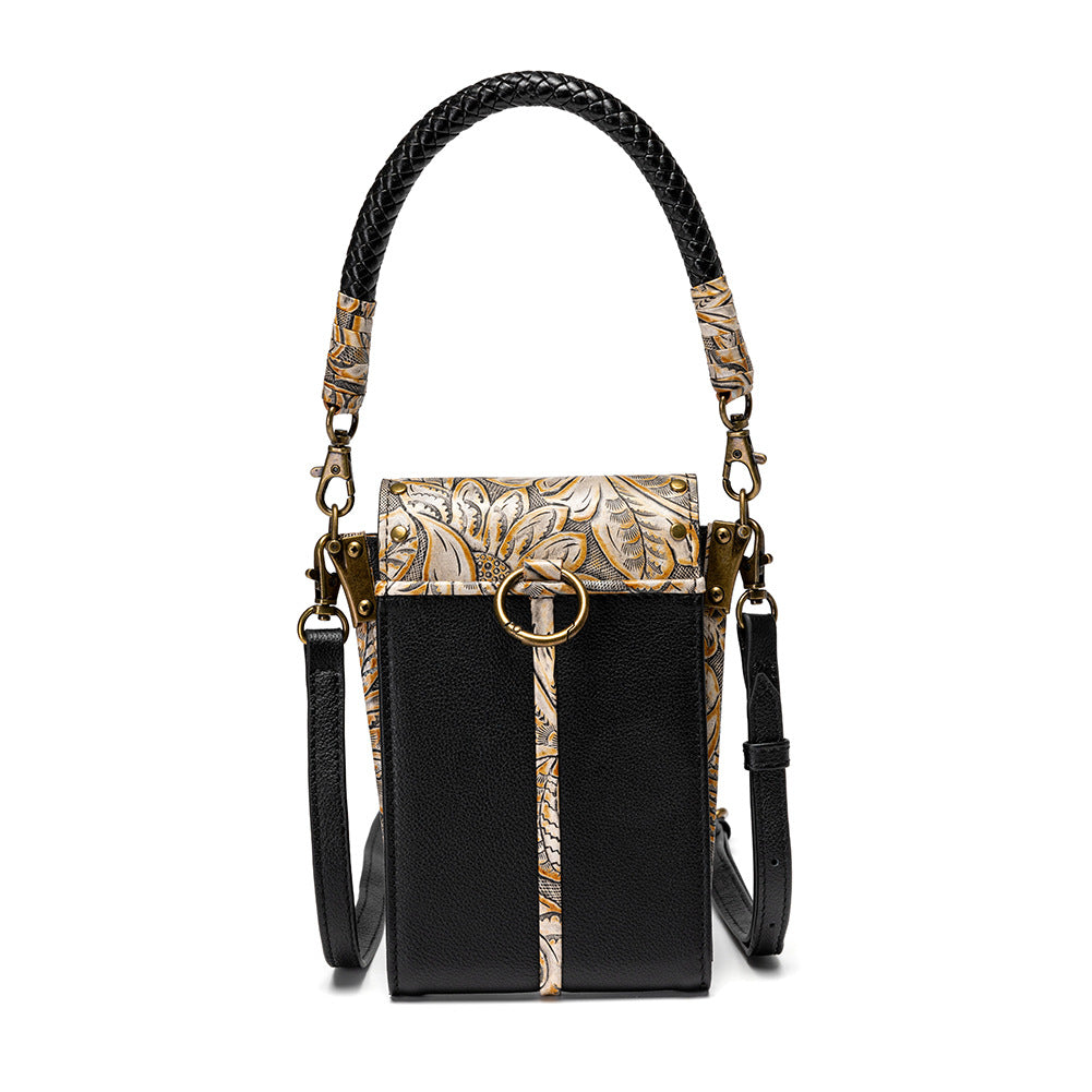 Retro Handbag Women Rivet Cell Phone Waist Bag