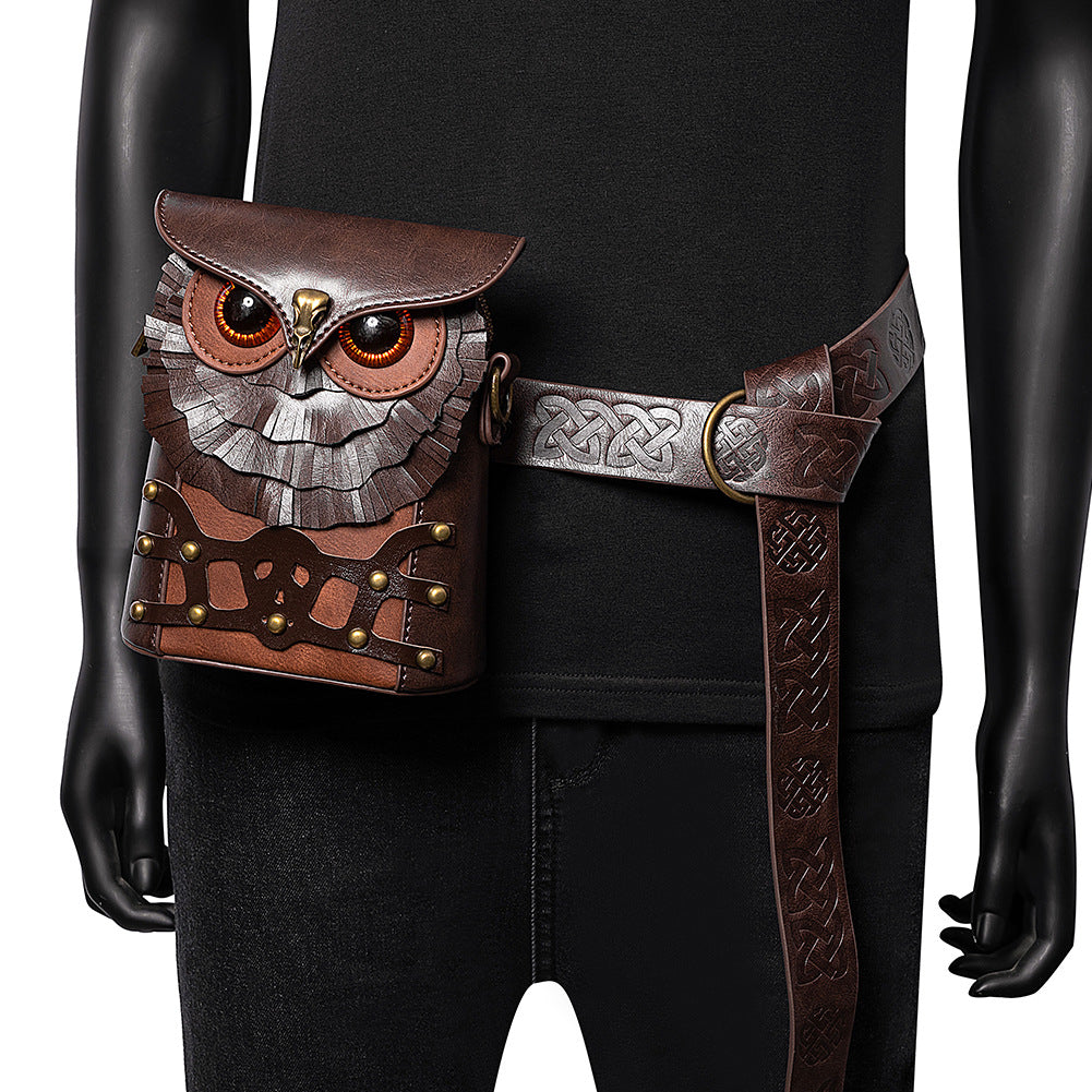 Mid-century Steampunk Owl MINI Crossbody Bag
