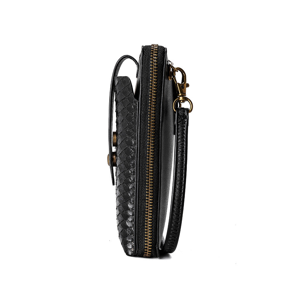 Snake print small square bag lipstick bag