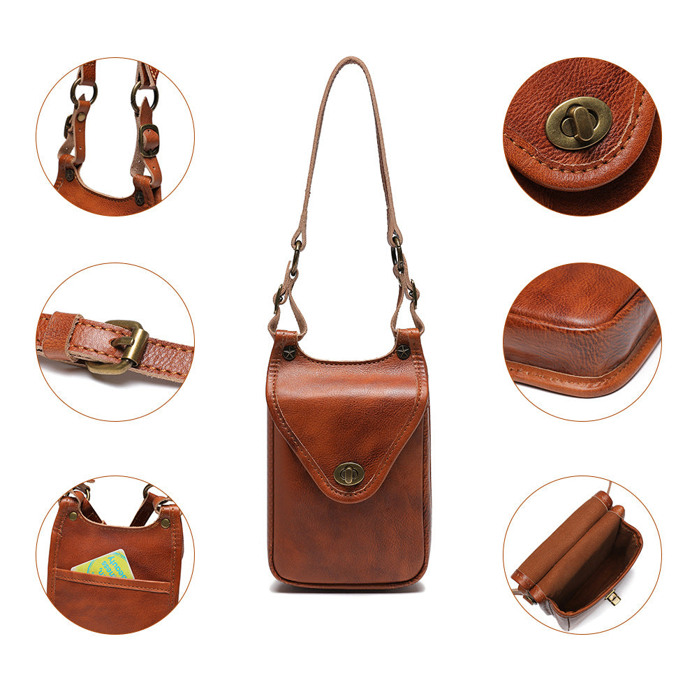 Retro cell phone bag women shoulder crossbody bag