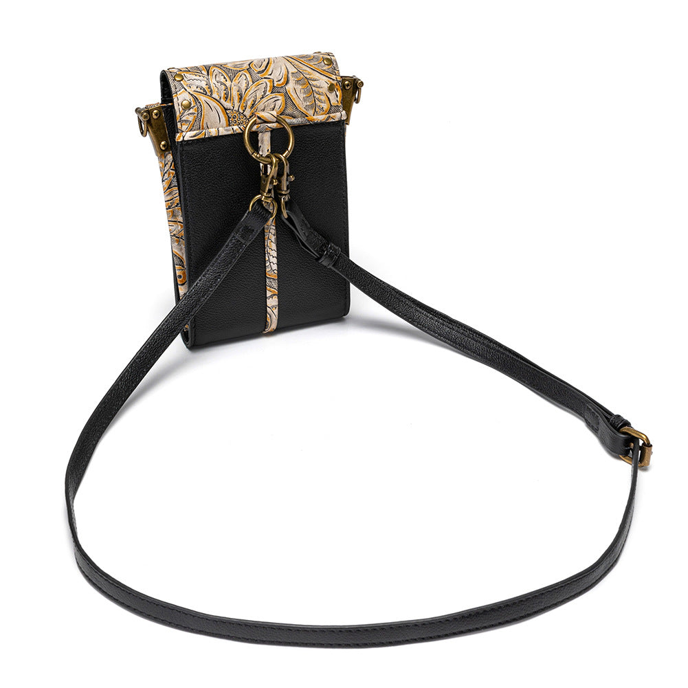 Retro Handbag Women Rivet Cell Phone Waist Bag
