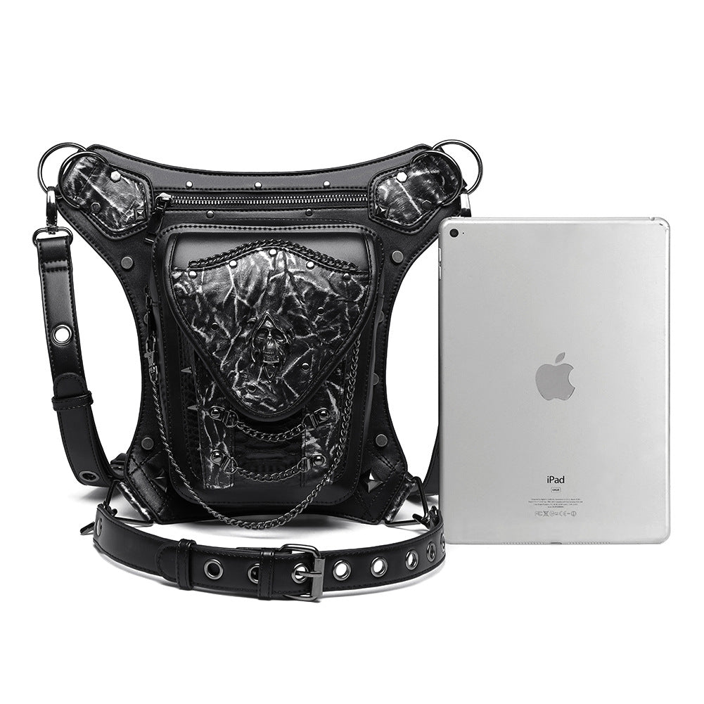 Steampunk Skull Chain Biker Bag