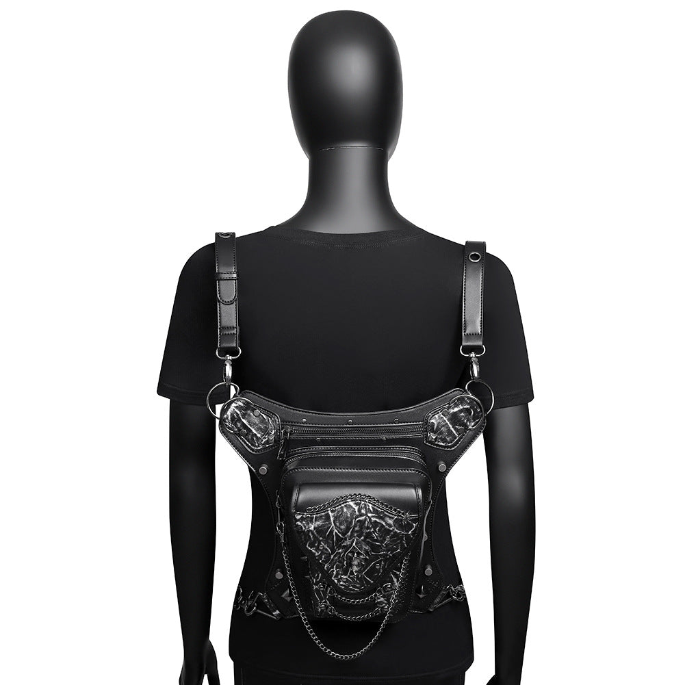 Steampunk Skull Chain Biker Bag
