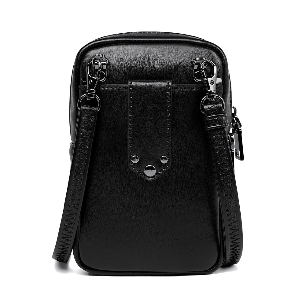 Skull snake print crossbody bag