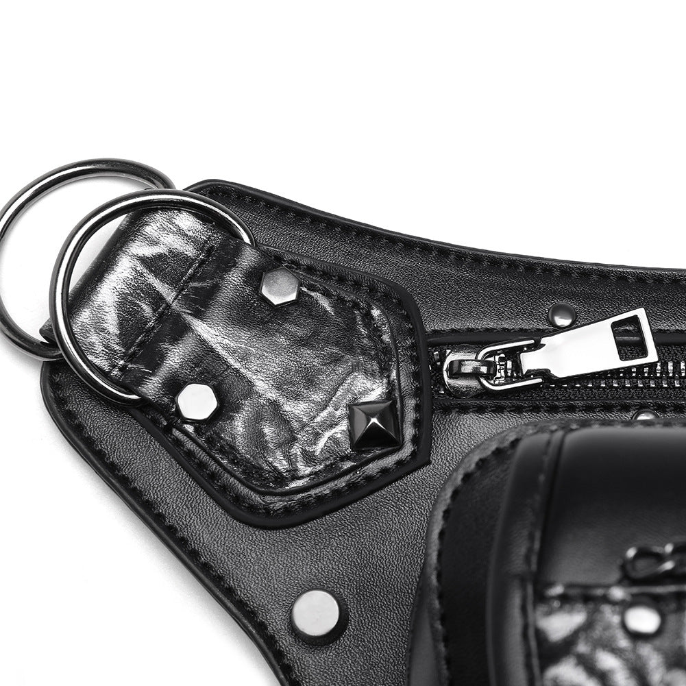 Steampunk Skull Chain Biker Bag