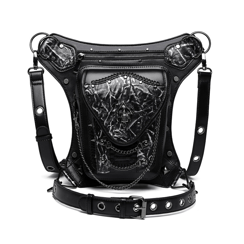 Steampunk Skull Chain Biker Bag