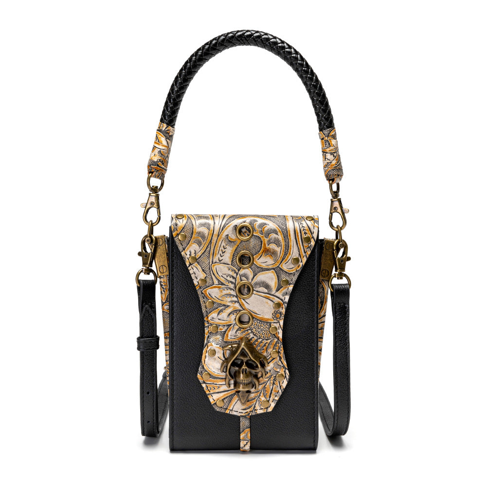 Retro Handbag Women Rivet Cell Phone Waist Bag