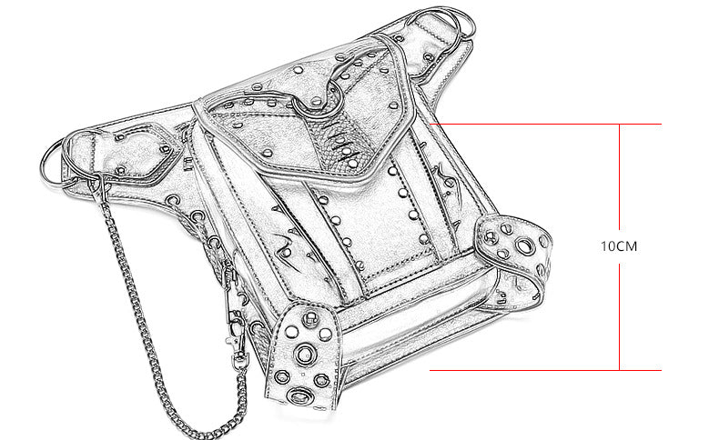 Steampunk Chain Bag Biker Waist Bag