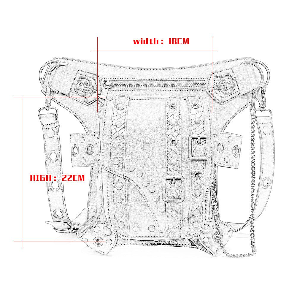 Punk Rock Biker Women's Single Shoulder Crossbody Bag