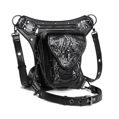 Steampunk Skull Chain Biker Bag