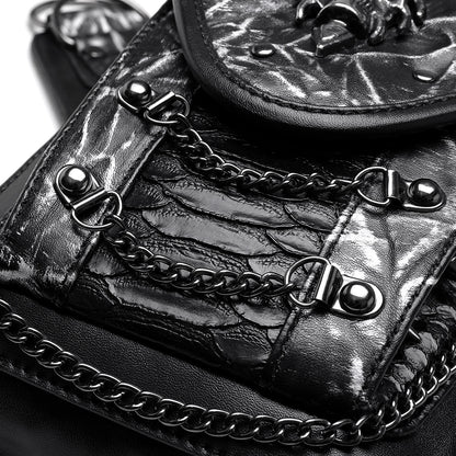 Steampunk Skull Chain Biker Bag