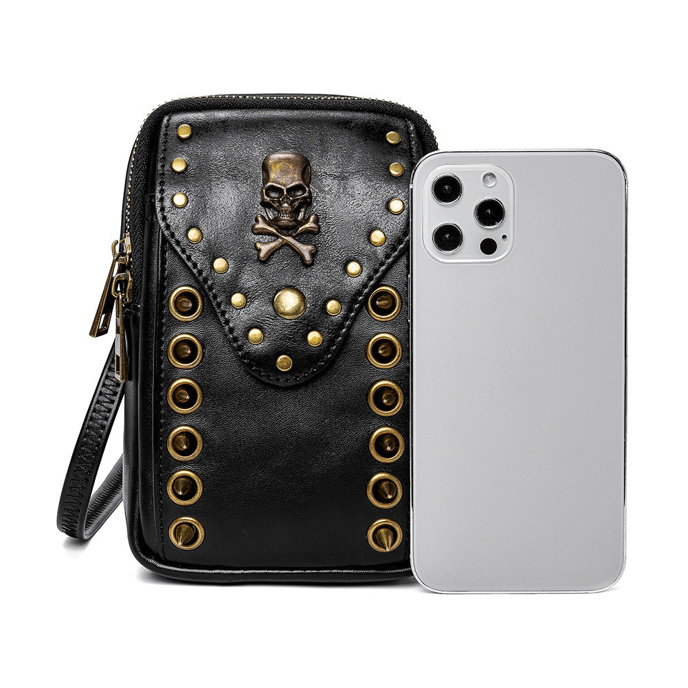 Skull Rivet Outdoor Cell Phone Bag