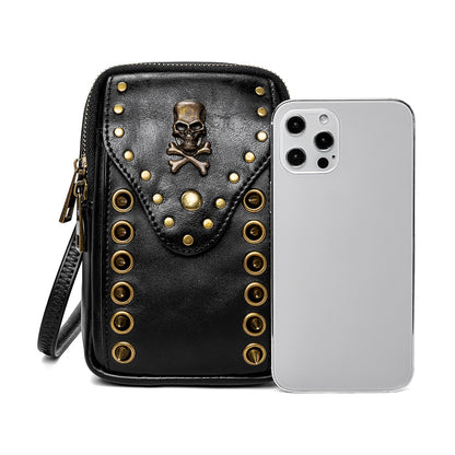 Skull Rivet Outdoor Cell Phone Bag
