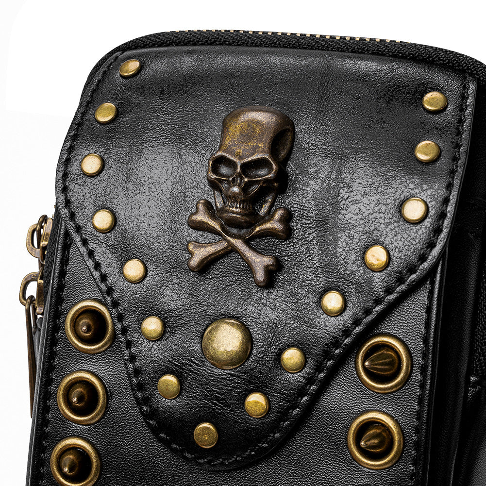 Skull Rivet Outdoor Cell Phone Bag