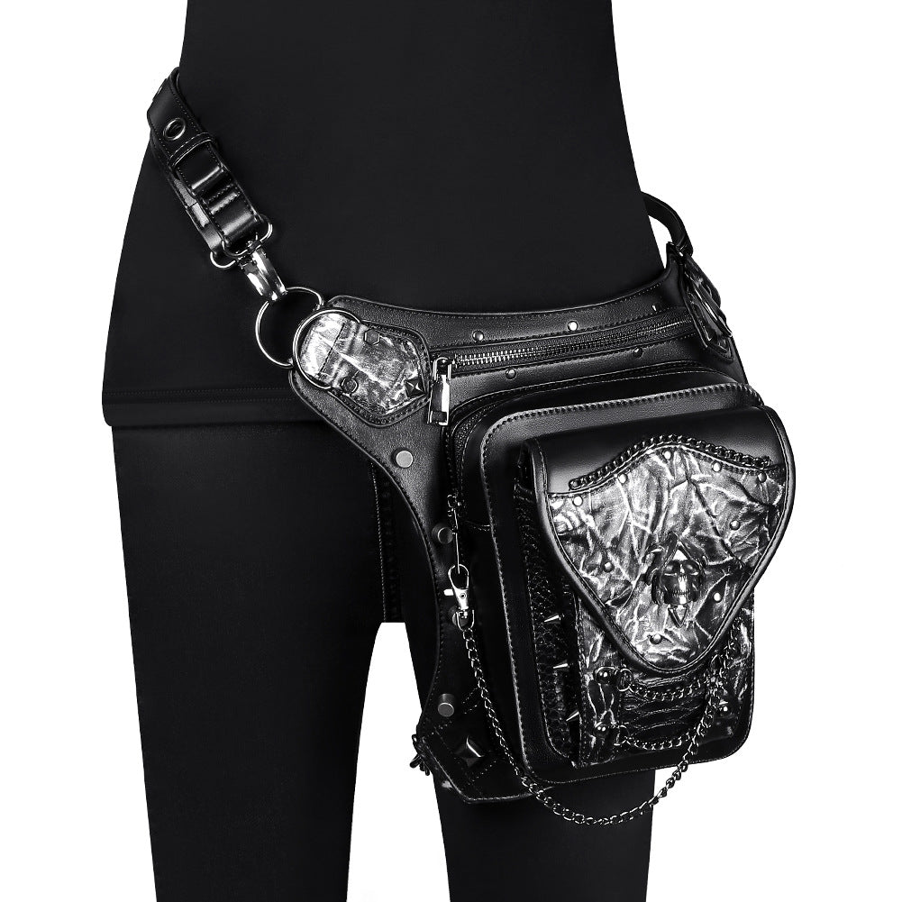 Steampunk Skull Chain Biker Bag