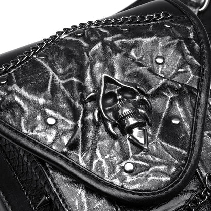 Steampunk Skull Chain Biker Bag