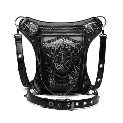Steampunk Skull Chain Biker Bag