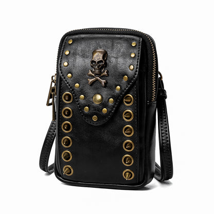 Skull Rivet Outdoor Cell Phone Bag